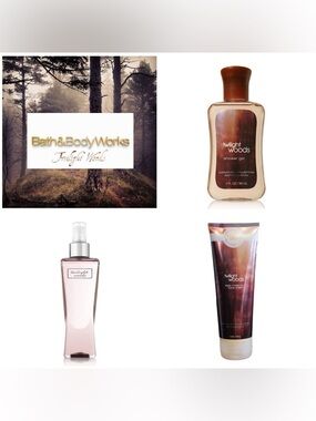 Bath & Body Works Twilight Woods Body Wash, Mist & Cream Set of 3